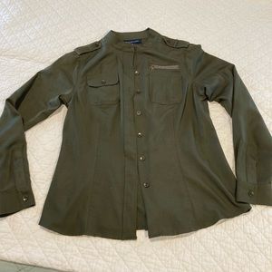 Olive Green Button Up